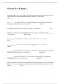 Visual Art Exam 1 Complete Questions With Correct Detailed Answers Graded A&plus;&period;