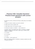 Pearson VUE&colon; Casualty Insurance Practice Exam questions with correct answers