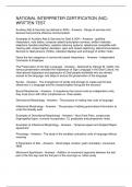 NATIONAL INTERPRETER CERTIFICATION &lpar;NIC&rpar; WRITTEN TEST