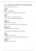 NIC - COSMETOLOGY PRACTICE EXAM QUESTIONS