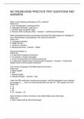 NIC KNOWLEDGE PRACTICE TEST QUESTIONS AND ANSWERS