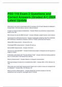 PED 116 Exam 2 Questions and Correct Answers &lpar;Graded A&plus;&rpar; 2024 Latest Update 