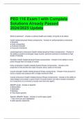 PED 116 Exam I with Complete Solutions Already Passed 2024&sol;2025 Update 