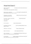 Visual Arts Exam 2 Written Questions And Answers Guaranteed Solutions&period;