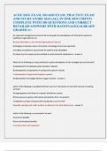ACHE BOG EXAM&comma; BOARD EXAM&comma; PRACTICE EXAM AND STUDY GUIDE 2024 Questions with Explanations of Answers Latest Update 2024 &sol; 2025