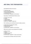 ARF FINAL TEST PREPARATION Questions & answers with Explanations of Answers Latest Update 2024 &sol; 2025