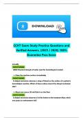 CCHT Exam Study Practice Questions and Verified Answers&comma; &lpar;2025 &sol; 2026&rpar; 100&percnt; Guarantee Pass Score