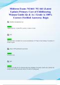 Midterm Exam&colon; NU661&sol; NU 661 &lpar;Latest 2024&sol; 2025 Update&rpar; Primary Care of Childbearing Woman Guide&vert; Qs & As &vert; Grade A&vert; 100&percnt; Correct &lpar;Verified Answers&rpar;- Regis