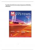 Test Bank for M&colon; Information Systems 4thE dition Baltzan &vert; Complete Elaborated and Latest Test Bank&period; All Chapters included and updated