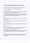 Texas Jurisprudence Sample Test Questions and Verified Answers &vert;100&percnt; Correct &vert; Complete solution &vert; A&plus; Grade &vert; Latest Update 2024 &sol; 2025