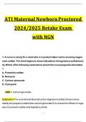 ATI Maternal Newborn Proctored  2024&sol;2025 Retake Exam  with NGN