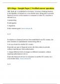 QFA Regs - Sample Paper 2 Verified answer questions