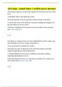 QFA Regs - Sample Paper 1 verified answer questions