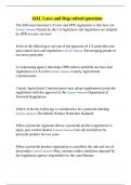 QAL Laws and Regs solved questions