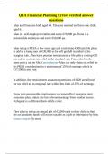 QFA Financial Planning Errors verified answer questions&period;