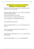 The Regulatory Environment&colon; UK Financial Regulations CISI solved questions
