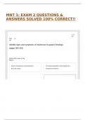 MNT 1&colon; EXAM 2 QUESTIONS & ANSWERS SOLVED 100&percnt; CORRECT&excl;&excl;