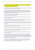 American government and politics final exam study guide &vert;&vert; with 100&percnt; Errorless Answers&period;