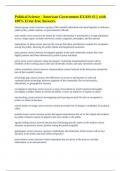 Political Science - American Government EXAM &num;2 &vert;&vert; with 100&percnt; Error-free Answers&period;