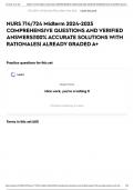 NURS 714&sol;724 Midterm 2024-2025 COMPREHENSIVE QUESTIONS AND VERIFIED ANSWERS&vert;100&percnt; ACCURATE SOLUTIONS WITH RATIONALES&vert; ALREADY GRADED A&plus;