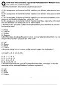C949 Data Structures and Algorithms PreAssessment - Multiple Choice