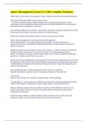 Sports Management Exam &num;1 &vert;&vert; with Complete Solutions&period;