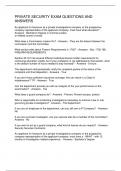 PRIVATE SECURITY EXAM QUESTIONS AND ANSWERS