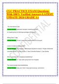 CLC PRACTICE EXAM Questions With 100- Verified Answers LATEST UPDATE 2024 GRADE A&plus;&period;
