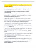 Colorado Life & Health Insurance Exam Questions with  Verified Answers