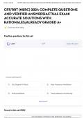 CRT&sol;RRT &lpar;NBRC&rpar; 2024 COMPLETE QUESTIONS AND VERIFIED ANSWERS&vert;ACTUAL EXAM&vert; ACCURATE SOLUTIONS WITH RATIONALES&sol;ALREADY GRADED A&plus;