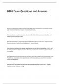 D106 Exam Questions and Answers