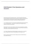 D106 Module 6 Test Questions and Answers