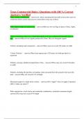 Texas Commercial Rules &vert; Questions with 100 &percnt; Correct Answers &vert; Verified