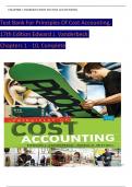 TEST BANK For Principles Of Cost Accounting&comma; 17th Edition by Edward J&period; Vanderbeck&comma; Verified Chapters 1 - 10&comma; Complete Newest Version
