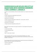 Cardiovascular NCLEX 2024 style questions