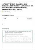 MATERNITY EVOLVE EXAM 2024-2025 &sol;EVOLVE MATERNITY EXAM ACTUAL EXAM 300 QUESTIONS AND CORRECT DETAILED ANSWERS WITH ARTIONALES