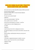 LEAN SIX SIGMA BLACK BELT PRACTICE EXAM QUESTIONS AND ANSWERS