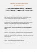 Abnormal Child Psychology &lpar;Mash and Wolfe&rpar; Exam 1&colon; Chapters 1-4 Study Guide&period;