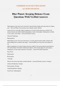 Blue Planet&colon; Keeping Balance Exam Questions With Verified Answers