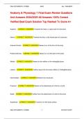 Anatomy & Physiology 1 Final ExamReviewQuestionsAnd Answers 2024&sol;2025 All Answers 100&percnt;Correct Verified Best Exam Solution Top Ranked ToScoreA&plus;