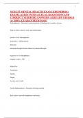 NUR 233 MENTAL HEALTH EXAM 2&lpar;HONDROS&rpar; EXAM LATEST WITH ACTUAL QUESTIONS AND CORRECT VERIFIED ANSWERS ALREADY GRADED A&plus; 100&percnt; GUARANTEED PASS&excl;