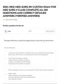 2024 HESI MED-SURG RN CUSTOM EXAM FOR MED SURG II CLASS COMPLETE ALL 160 QUESTIONS AND CORRECT DETAILED ANSWERS &lpar;VERIFIED ANSWERS&rpar;