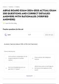 ABFAS BOARD EXAM 2024-2025 ACTUAL EXAM 250 QUESTIONS AND CORRECT DETAILED ANSWERS WITH RATIONALES &lpar;VERIFIED ANSWERS&rpar;