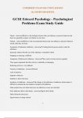 GCSE Edexcel Psychology - Psychological Problems Exam Study Guide