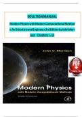 Solution Manual for Modern Physics with Modern Computational Methods&colon; for Scientists and Engineers 3rd Edition by John Morrison&comma; ISBN&colon; 9780128177907&comma; All 15 Chapters Covered&comma; Verified Latest