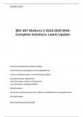 BIO 407 Midterm 2 2024-2025 With Complete Solutions Latest Update