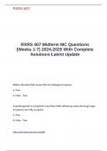 RXRS 407 Midterm MC Questions &lpar;Weeks 1-7&rpar; 2024-2025 With Complete Solutions Latest Update