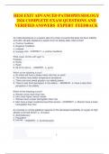 HESI EXIT ADVANCED PATHOPHYSIOLOGY 2024 COMPLETE EXAM QUESTIONS AND VERIFIED ANSWERS  EXPERT FEEDBACK