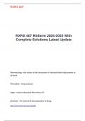 RXRS 407 Midterm 2024-2025 With Complete Solutions Latest Update
