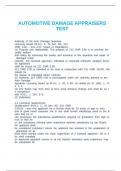 AUTOMOTIVE DAMAGE APPRAISERS TESt